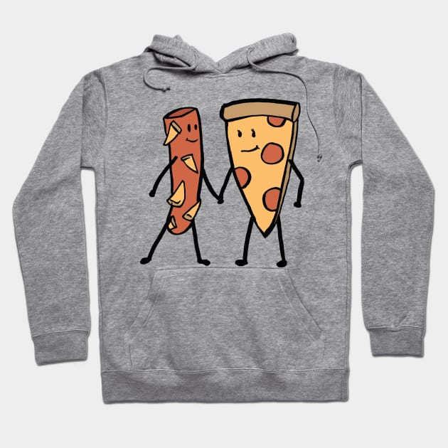 Pizza with sausage Hoodie by matan kohn